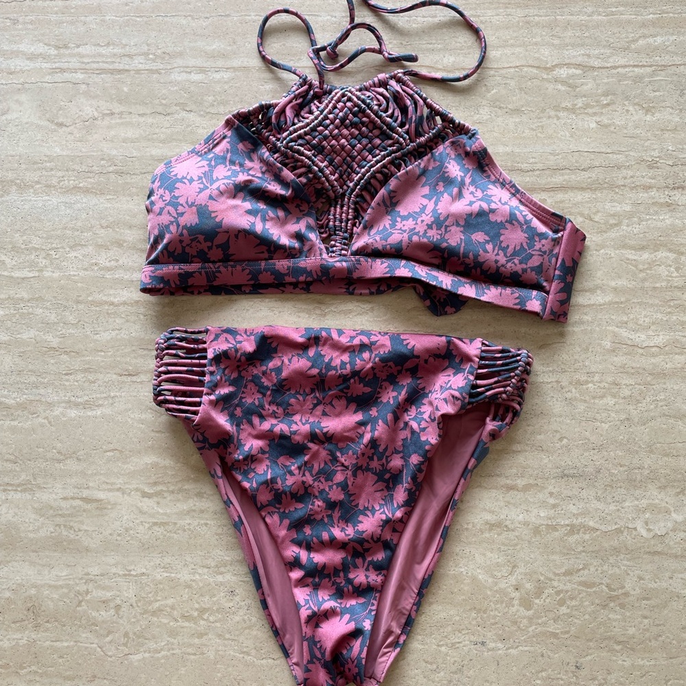 Dolce Vita Pink and Blue Floral Bikini